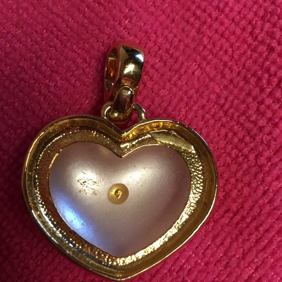 Gold and pearl heart pendant - Picture 6 of 6